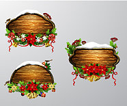 木制圣诞板图片下载