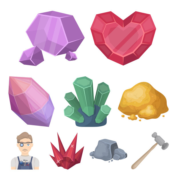 一套珠宝水晶矿物昂贵图片下载