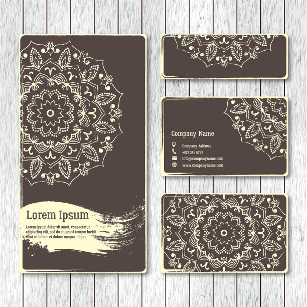 一套模板商务访问问候卡图片下载