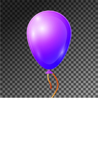 带有丝带的紫色或紫色气球图片下载