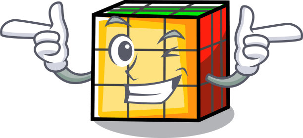 眨眼魔方卡通人物图片下载