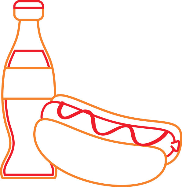 孤立热狗设计图片下载