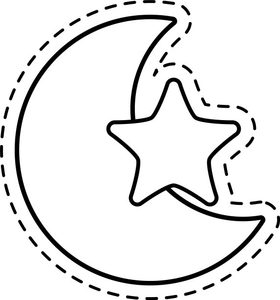 贴可爱的月亮和星星图片下载