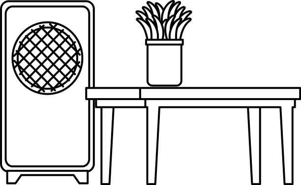 房子的地方与桌子木制的场景图片下载