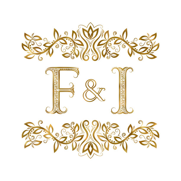 F和我复古的首字母标志符号图片下载