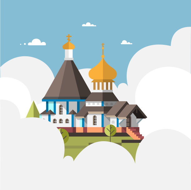 东正教教堂平面设计图片下载