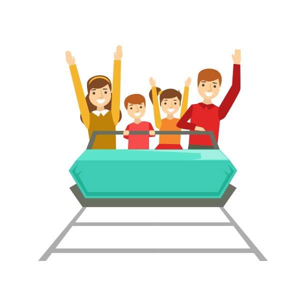 父母和孩子去游乐园图片下载