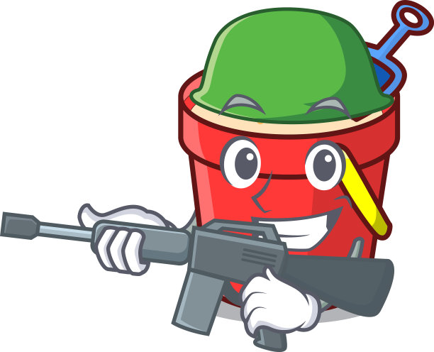 军队沙桶人物卡通图片下载