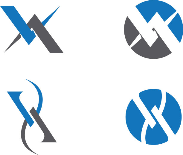 V字母logo商业模板图标图片下载
