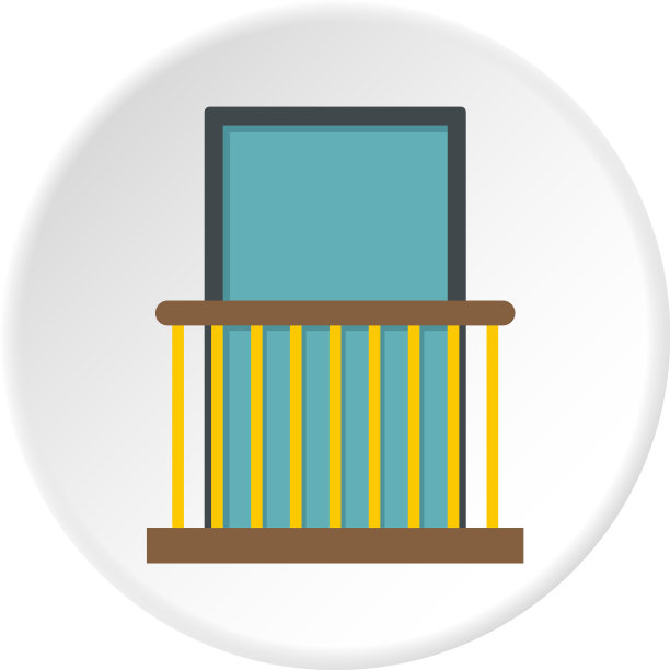 阳台用黄色击剑圈的图标图片下载