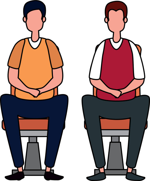 优雅的商人工人坐在办公室里图片下载