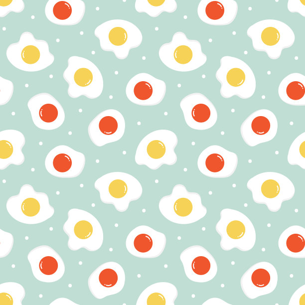 无缝图案背景与煎蛋图片下载