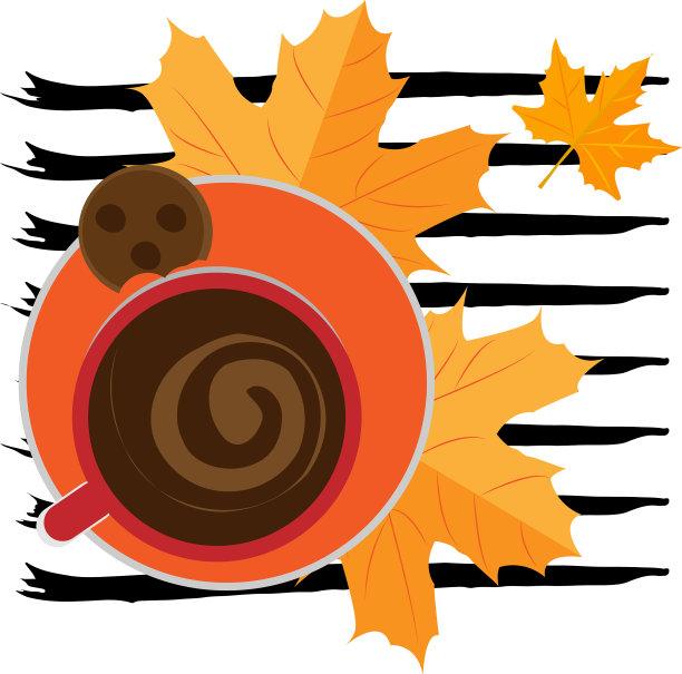 杯与咖啡顶视图上的黑色条纹图片下载