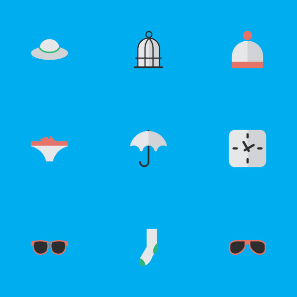 一组简单的设备图标图片下载