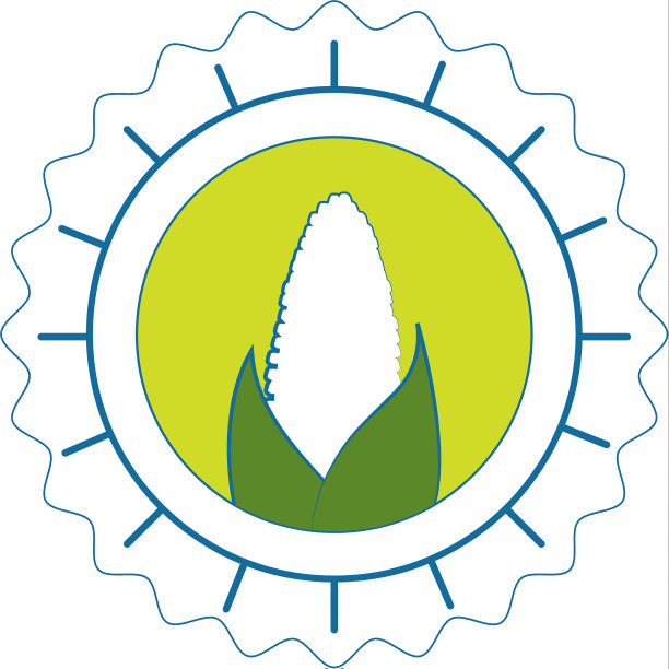 孤立的玉米圆形图标图片下载