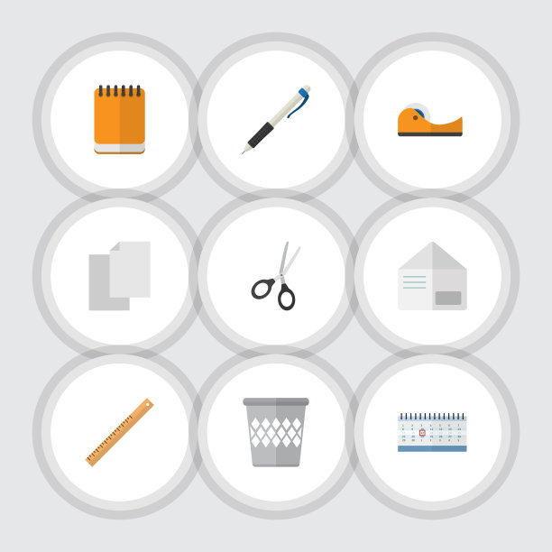 扁平图标工具集的日期，大写字母铅笔图片下载