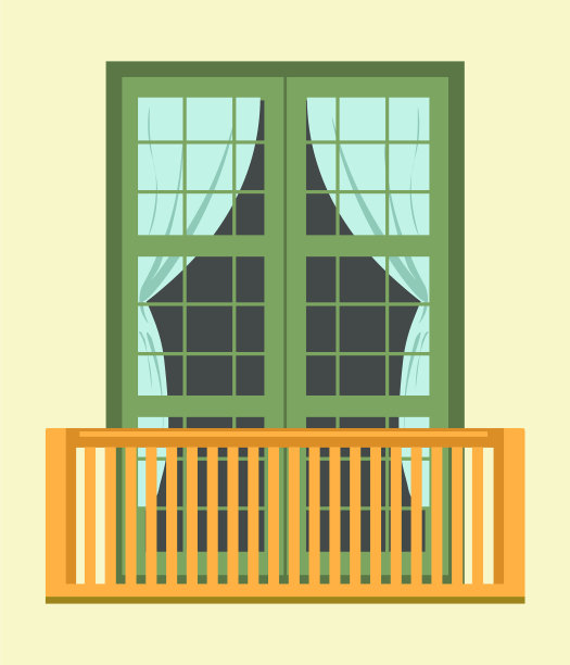 欧洲风格的漂亮又高又宽的窗户图片下载