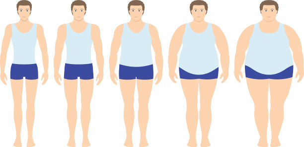 体重指数从体重不足到极度肥胖图片下载