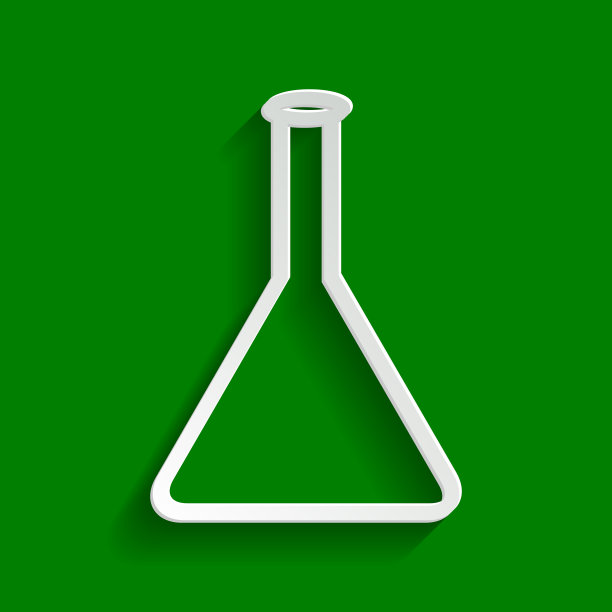 锥形烧瓶标志实验室玻璃标志图片下载