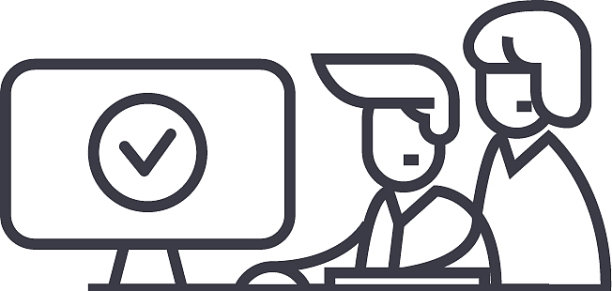 协调工作线图标标志图片下载