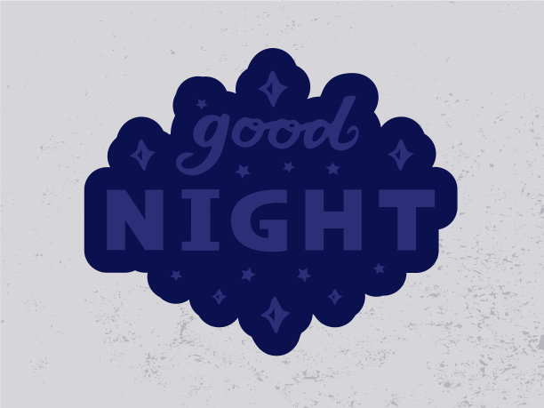 晚安为标志型传单海报横幅卡图片下载