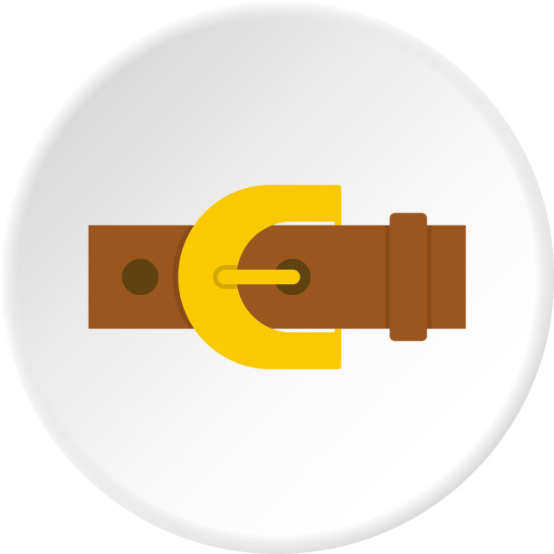 棕色优雅的皮裤皮带图标圈图片下载