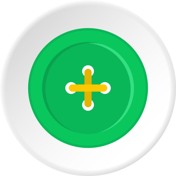 绿色缝纫按钮图标圈图片下载