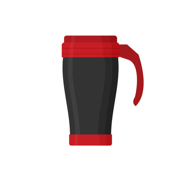 现代热杯旅行杯热水瓶隔离图片下载