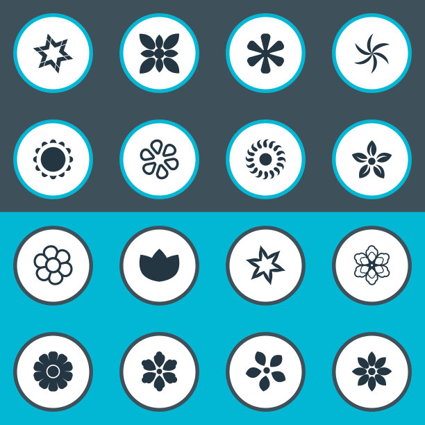 一套简单的花图标图片下载