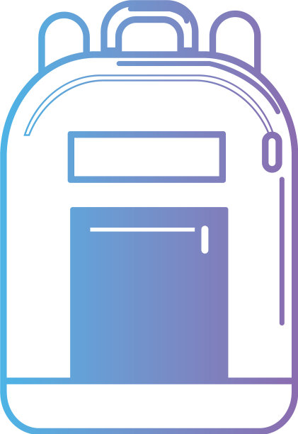 轮廓背包学校工具设计图片下载