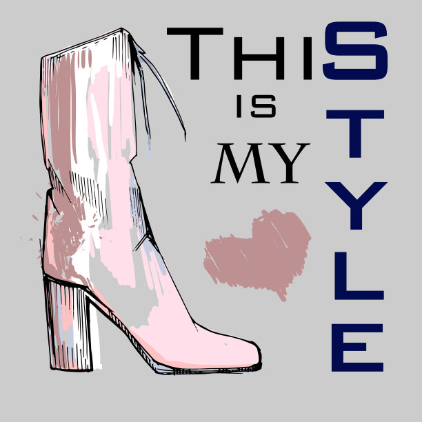 字体海报与冬天的女人图片下载