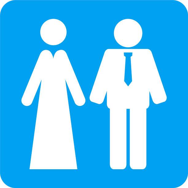 新婚夫妇圆形方形图标图片下载