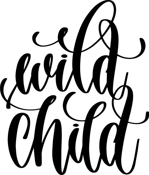 野生儿童手字题词图片下载