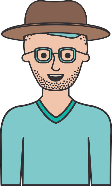 戴着帽子和眼镜，穿着毛衣的半身男人图片下载