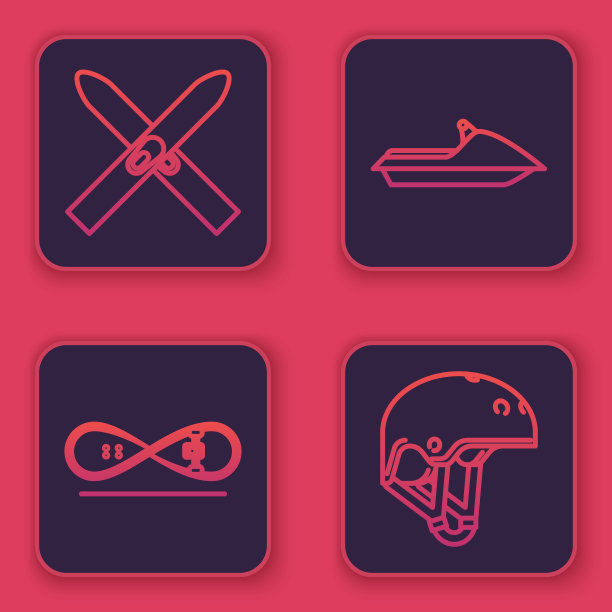 设置直线滑雪和棍棒滑板技巧水上滑雪图片下载