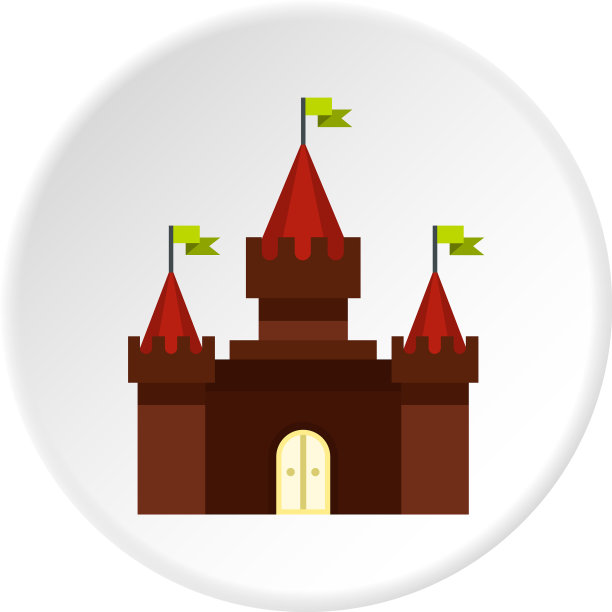 中世纪城堡图标圈图片下载
