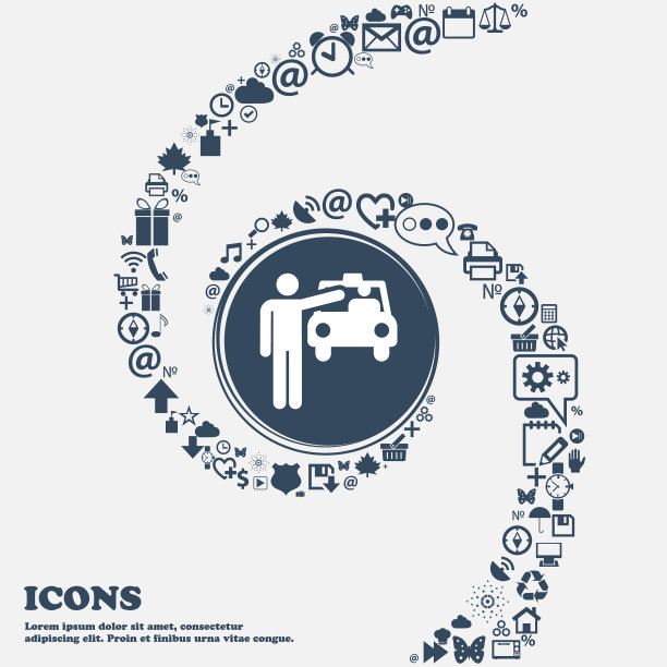 彩色的图标和标志的形式的一个按钮图片下载