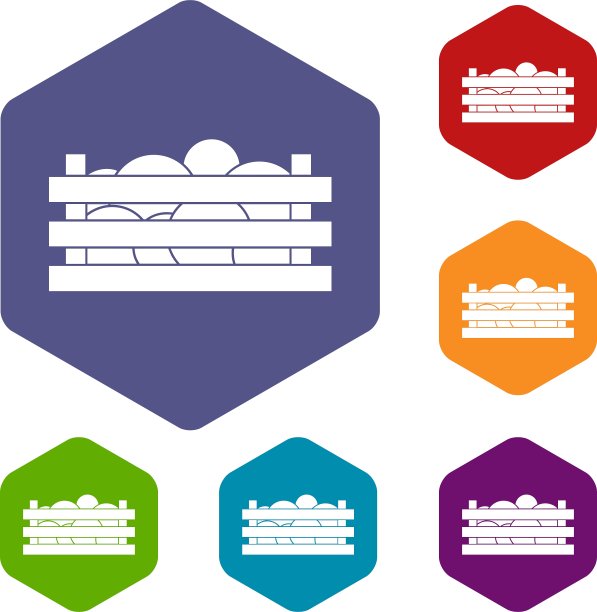 西瓜在木箱图标设置图片下载