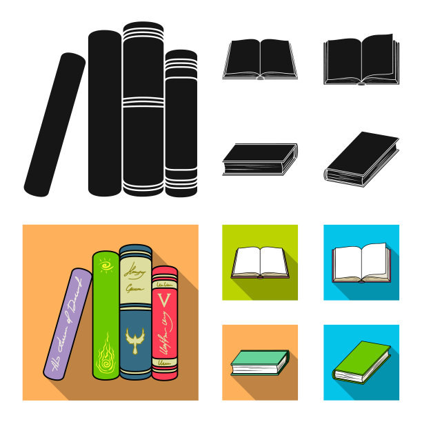 各类书籍书籍集合图标图片下载