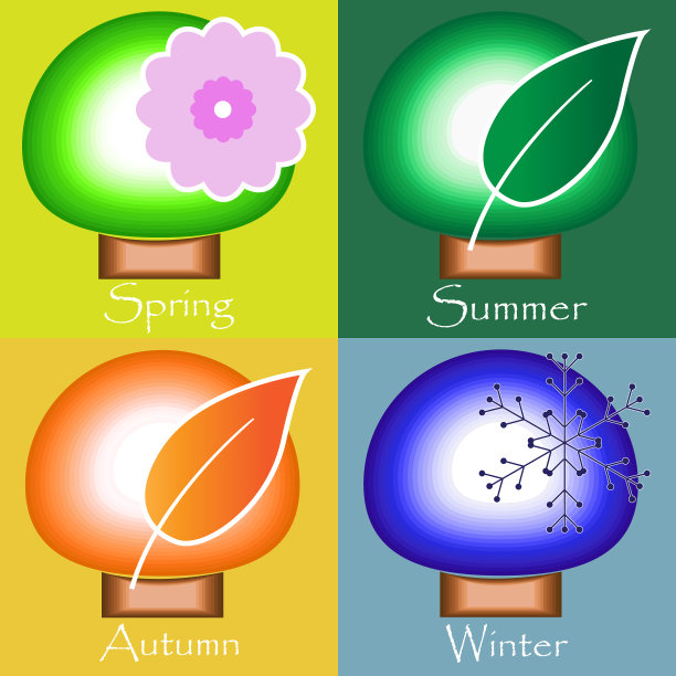 四季——春、夏、秋、冬图片下载