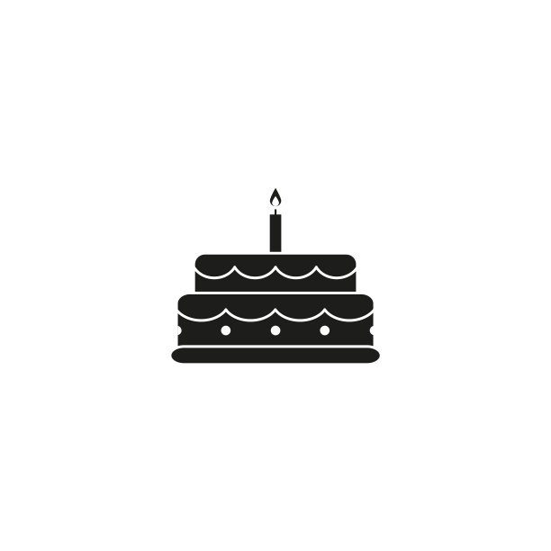 蛋糕庆祝黑色图标图片下载