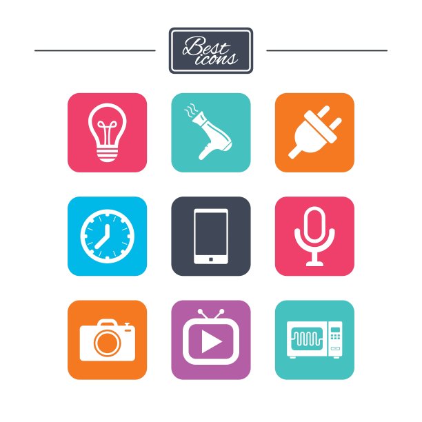 家电设备图标电子标志图片下载