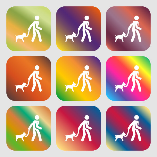 彩色的图标和标志的形式的一个按钮图片下载