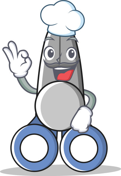 厨师剪刀人物卡通风格图片下载