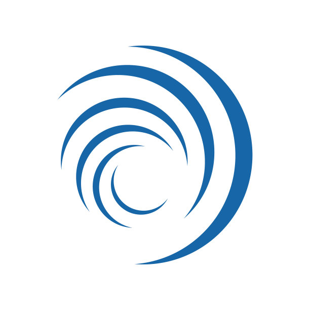 抽象的圆形漩涡标志设计元素图片下载