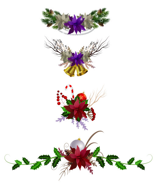 圣诞元素为您的设计图片下载