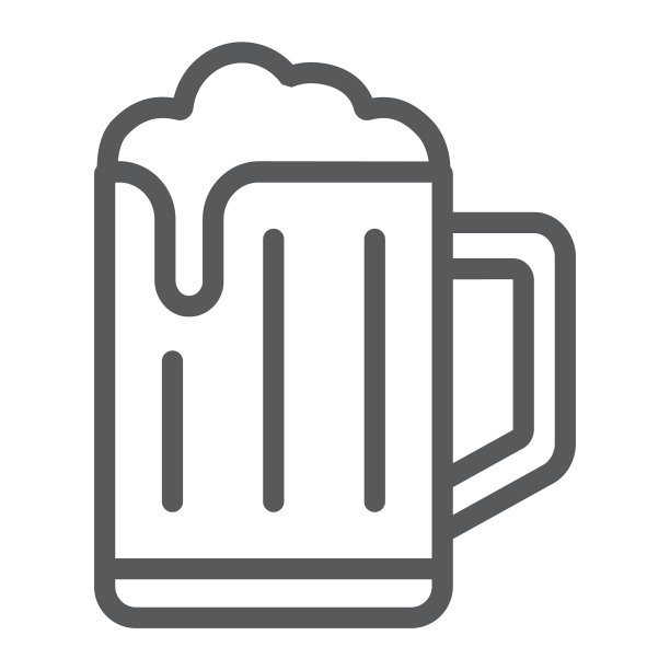拉格啤酒线稿图标图片下载