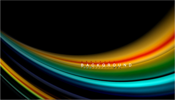 流体混合颜色波抽象图片下载