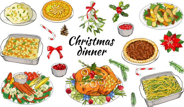 传统的圣诞大餐图片下载