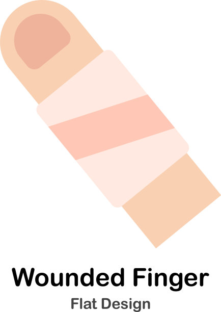 受伤的手指平图片下载